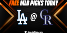 Free MLB Picks Today: Colorado Rockies vs Los Angeles Dodgers 6/27/23