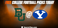 Free College Football Picks Today: Brigham Young Cougars vs Baylor University Bears 9/10/22