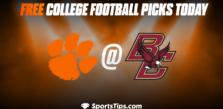 Free College Football Picks Today: Boston College Eagles vs Clemson Tigers 10/8/22