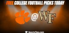 Free College Football Picks Today: Wake Forest Demon Deacons vs Clemson Tigers 9/24/22