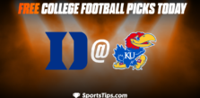 Free College Football Picks Today: Kansas Jayhawks vs Duke Blue Devils 9/24/22