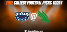 Free College Football Picks Today: North Texas Mean Green vs Florida Atlantic Owls 10/1/22