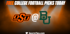 Free College Football Picks Today: Baylor University Bears vs Oklahoma State Cowboys 10/1/22