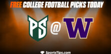 Free College Football Picks Today: Washington Huskies vs Portland State Vikings 9/10/22