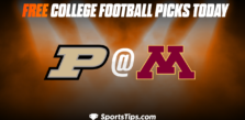 Free College Football Picks Today: Minnesota Golden Gophers vs Purdue Boilermakers 10/1/22