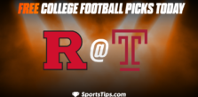 Free College Football Picks Today: Temple Owls vs Rutgers Scarlet Knights 9/17/22