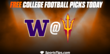 Free College Football Picks Today: Arizona State Sun Devils vs Washington Huskies 10/8/22