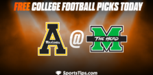 Free College Football Picks Today: Marshall Thundering Herd vs Appalachian State Mountaineers 11/12/22