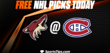Free NHL Picks Today: Montreal Canadiens vs Arizona Coyotes 10/20/22