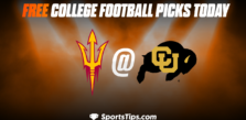 Free College Football Picks Today: Colorado Buffaloes vs Arizona State Sun Devils 10/29/22