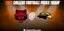 Free College Football Picks Today: Southern Miss Golden Eagles vs Arkansas State Red Wolves 10/15/22