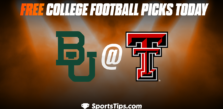 Free College Football Picks Today: Texas Tech Red Raiders vs Baylor University Bears 10/29/22