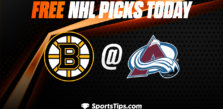 Free NHL Picks Today: Colorado Avalanche vs Boston Bruins 12/7/22