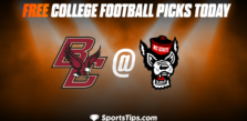 Free College Football Picks Today: North Carolina State Wolfpack vs Boston College Eagles 11/12/22