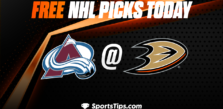 Free NHL Picks Today: Anaheim Ducks vs Colorado Avalanche 3/27/23