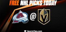 Free NHL Picks Today: Vegas Golden Knights vs Colorado Avalanche 10/22/22