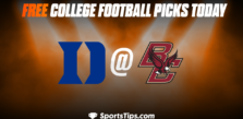 Free College Football Picks Today: Boston College Eagles vs Duke Blue Devils 11/4/22