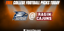 Free College Football Picks Today: University of Louisiana at Lafayette Ragin Cajuns vs Georgia Southern Eagles 11/10/22