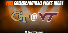 Free College Football Picks Today: Viriginia Tech Hokies vs Georgia Tech Yellow Jackets 11/5/22
