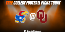 Free College Football Picks Today: Oklahoma Sooners vs Kansas Jayhawks 10/15/22