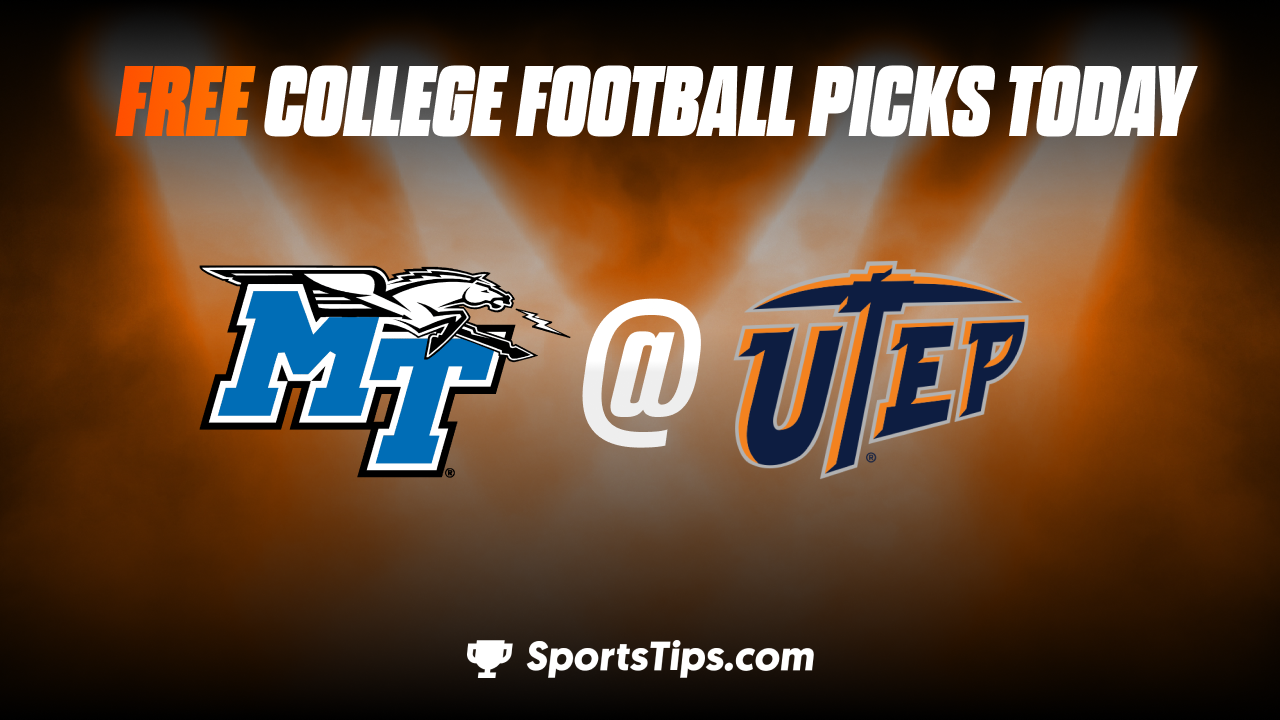 Free College Football Picks Today: University of Texas at El Paso Miners vs Middle Tennessee State Blue Raiders 10/29/22