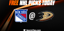 Free NHL Picks Today: Anaheim Ducks vs New York Rangers 11/23/22