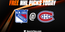 Free NHL Picks Today: Montreal Canadiens vs New York Rangers 1/5/23