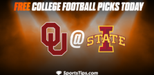 Free College Football Picks Today: Iowa State Cyclones vs Oklahoma Sooners 10/29/22