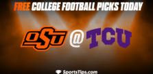 Free College Football Picks Today: Texas Christian Horned Frogs vs Oklahoma State Cowboys 10/15/22