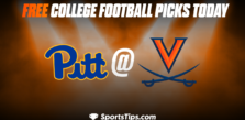 Free College Football Picks Today: Viriginia Cavaliers vs Pittsburgh Panthers 11/12/22