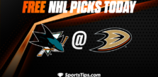 Free NHL Picks Today: Anaheim Ducks vs San Jose Sharks 1/6/23