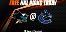 Free NHL Picks Today: Vancouver Canucks vs San Jose Sharks 12/27/22