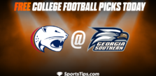 Free College Football Picks Today: Georgia Southern Eagles vs South Alabama Jaguars 11/5/22