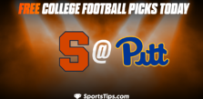 Free College Football Picks Today: Pittsburgh Panthers vs Syracuse Orange 11/5/22