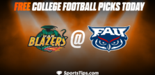 Free College Football Picks Today: Florida Atlantic Owls vs Alabama-Birmingham Blazers 10/29/22