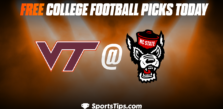 Free College Football Picks Today: North Carolina State Wolfpack vs Virginia Tech Hokies 10/27/22