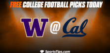 Free College Football Picks Today: California Golden Bears vs Washington Huskies 10/22/22