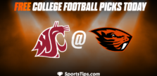 Free College Football Picks Today: Oregon State Beavers vs Washington State Cougars 10/15/22