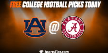Free College Football Picks Today: Alabama Crimson Tide vs Auburn Tigers 11/26/22