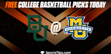 Free College Basketball Picks Today: Marquette Golden Eagles vs Baylor Bears 11/29/22