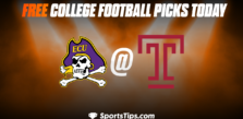 Free College Football Picks Today: Temple Owls vs East Carolina Pirates 11/26/22