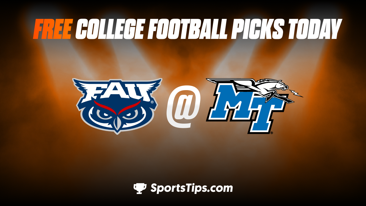 Free College Football Picks Today: Middle Tennessee State Blue Raiders vs Florida Atlantic Owls 11/19/22