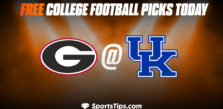 Free College Football Picks Today: Kentucky Wildcats vs Georgia Bulldogs 11/19/22