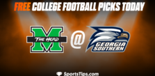 Free College Football Picks Today: Georgia Southern Eagles vs Marshall Thundering Herd 11/19/22
