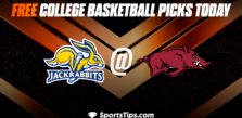 Free College Basketball Picks Today: Arkansas Razorbacks vs South Dakota State Jackrabbits 11/16/22