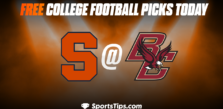 Free College Football Picks Today: Boston College Eagles vs Syracuse Orange 11/26/22