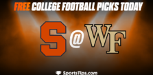 Free College Football Picks Today: Wake Forest Demon Deacons vs Syracuse Orange 11/19/22