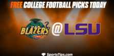 Free College Football Picks Today: Louisiana State Tigers vs Alabama-Birmingham Blazers 11/19/22