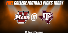 Free College Football Picks Today: Texas A&M Aggies vs Massachusetts Minutemen 11/19/22