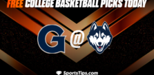 Free College Basketball Picks Today: Connecticut Huskies vs Georgetown Hoyas 12/20/22